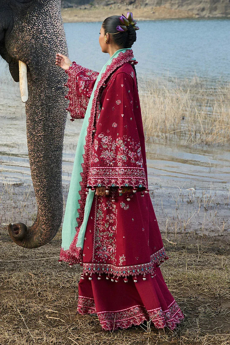 Picture of Hussain Rehar - Eid Luxury Lawn Collection - 09 Mahogany - Unstitched - Available at Raja Sahib