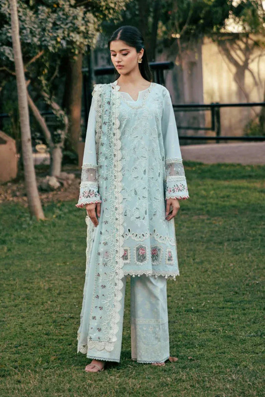 Picture of Manara - Vintage Flora Embroidered Lawn Collection - VF-07 SERENA - Unstitched - Available at Raja Sahib