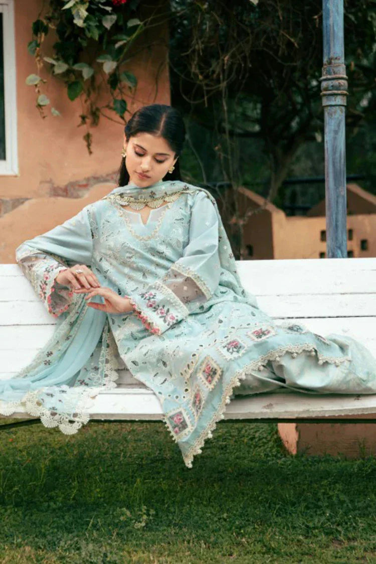Picture of Manara - Vintage Flora Embroidered Lawn Collection - VF-07 SERENA - Unstitched - Available at Raja Sahib