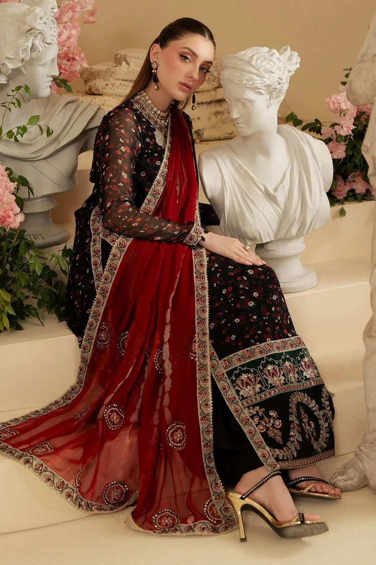 Picture of Nureh - Amaya Embroidered & Printed Chiffon Collection Vol 2 - AM-18 - Unstitched - Available at Raja Sahib