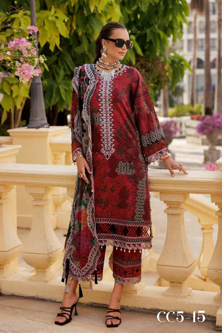 Picture of Charizma - Combination Embroidered Printed Lawn Collection Vol 2 - CC5-15 - Unstitched - Available at Raja Sahib