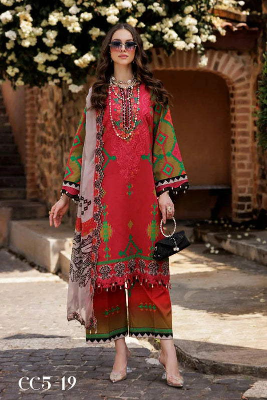 Picture of Charizma - Combination Embroidered Printed Lawn Collection Vol 2 - CC5-19 - Unstitched - Available at Raja Sahib