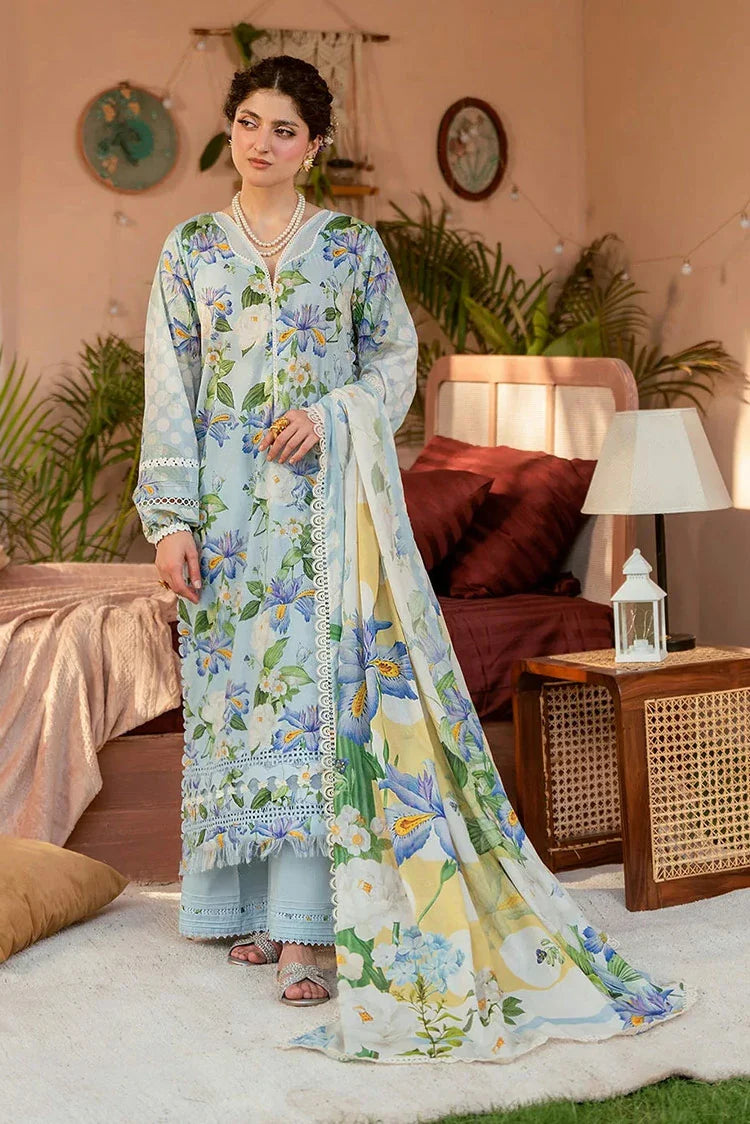 Picture of Elaf - Premium Prints Summer Collection Vol 2 - EPS-6B SERENE FLEUR - Unstitched - Available at Raja Sahib