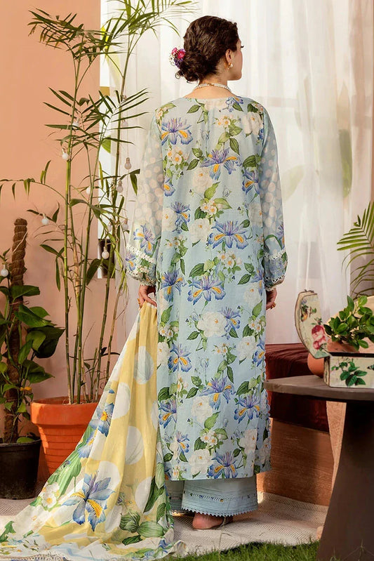 Picture of Elaf - Premium Prints Summer Collection Vol 2 - EPS-6B SERENE FLEUR - Unstitched - Available at Raja Sahib