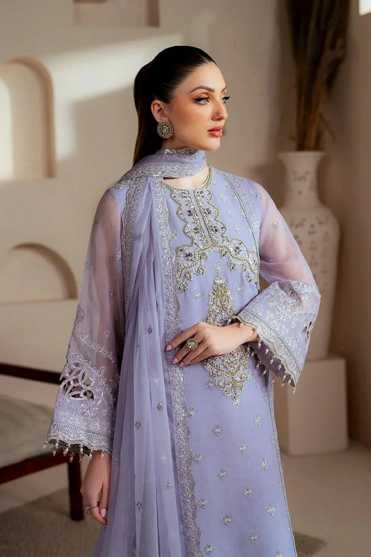 Picture of Alizeh - Aymal Luxury Festive Bamber Chiffon Collection - AF-BHM-4041-Marine - Unstitched - Available at Raja Sahib