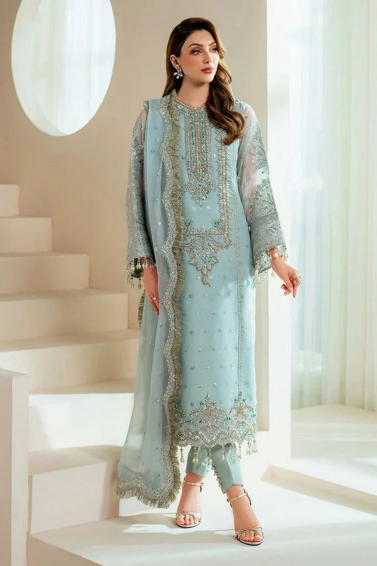 Picture of Alizeh - Aymal Luxury Festive Bamber Chiffon Collection - AF-BHM-4044-Orla - Unstitched - Available at Raja Sahib