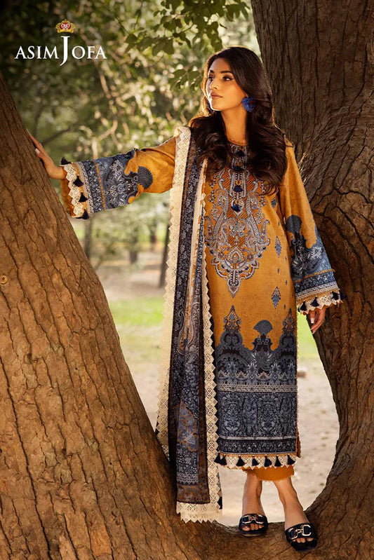 Picture of Asim Jofa - Lawn Emb Combine Book 1 - AJUBJ-10 PRINTED EMBROIDERED LAWN 3 PC - Unstitched - Available at Raja Sahib