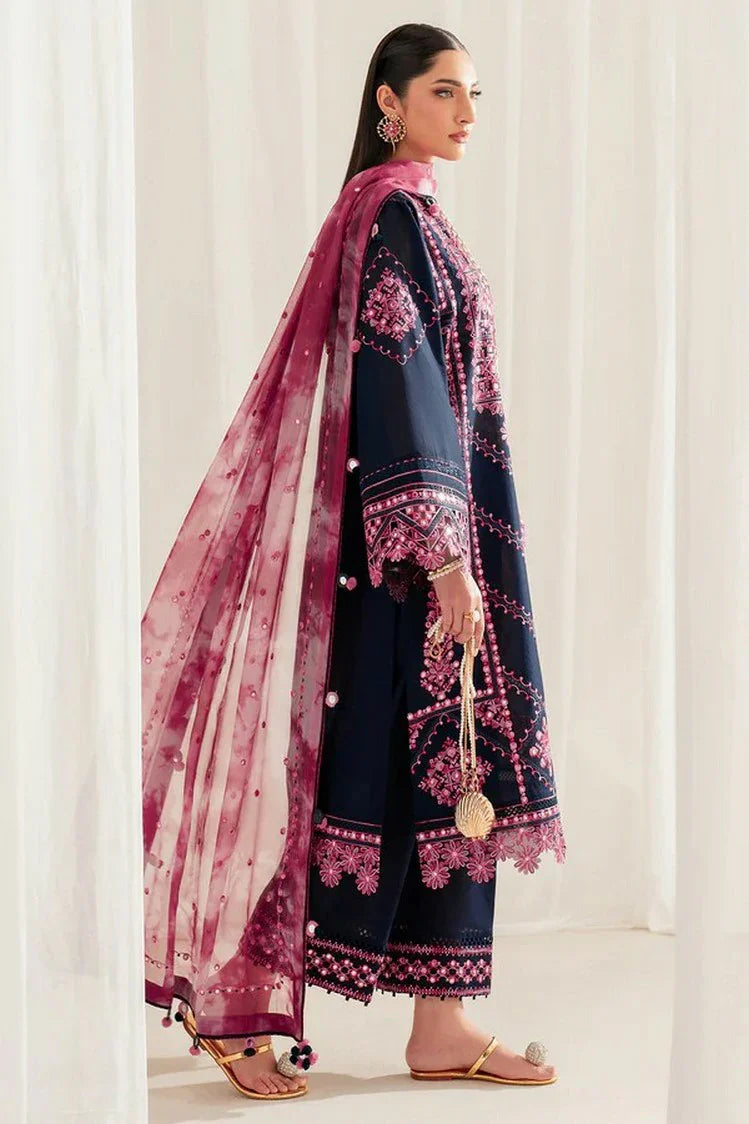 Picture of Jazmin - Iris Luxury Lawn Eid Collection - Design 01 - Unstitched - Available at Raja Sahib