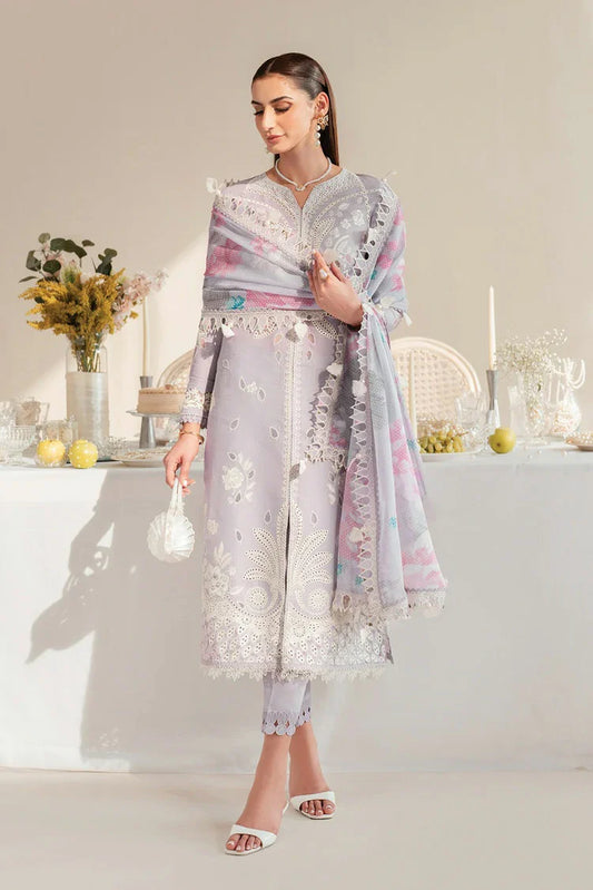 Picture of Jazmin - Iris Luxury Lawn Eid Collection - Design 06 - Unstitched - Available at Raja Sahib