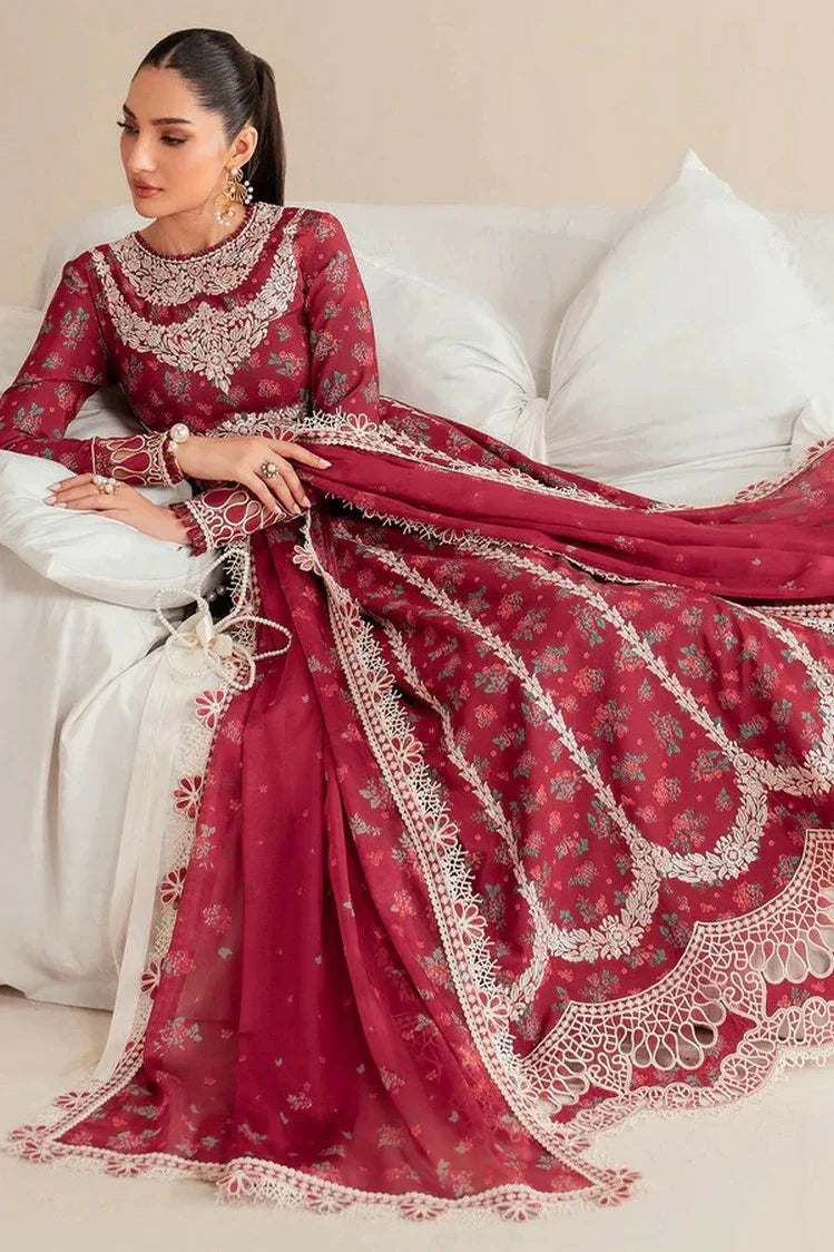 Picture of Jazmin - Iris Luxury Lawn Eid Collection - Design 08 - Unstitched - Available at Raja Sahib