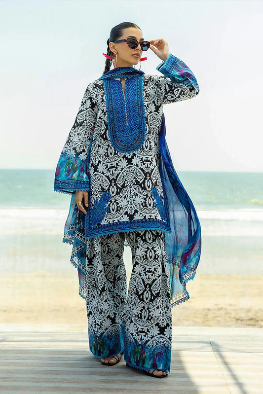 Picture of Zainab Chottani - Tahra Lawn Collection - BELLA-07-UNS - Unstitched - Available at Raja Sahib