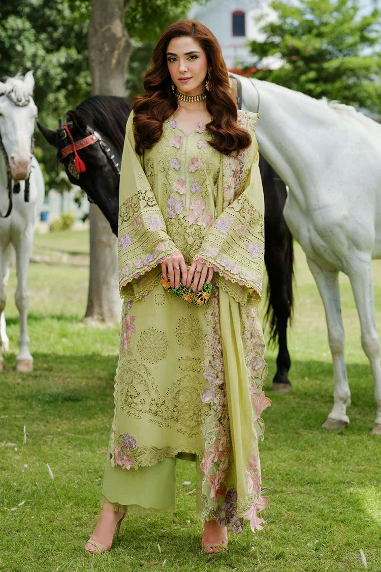 Picture of Elaf - Luxury Lawn Collection Vol 2 - ELH 1A Pistacia - Unstitched - Available at Raja Sahib