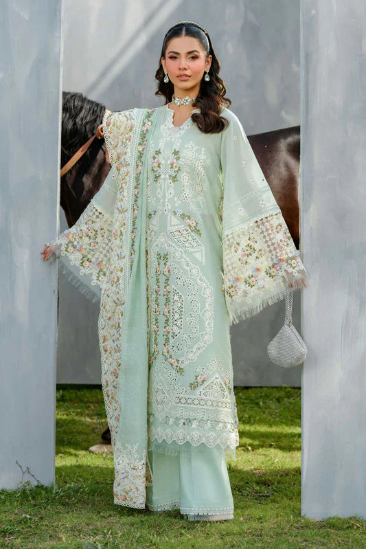 Picture of Elaf - Luxury Lawn Collection Vol 2 - ELH 4B Frostel - Unstitched - Available at Raja Sahib