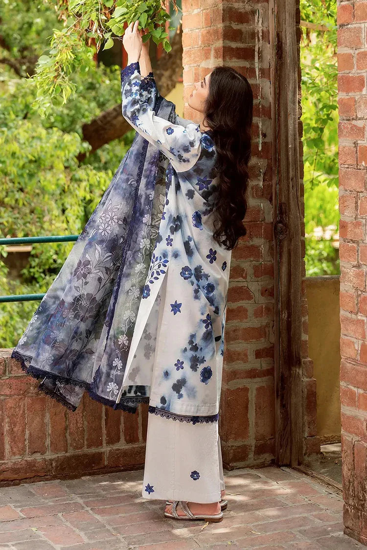 Picture of Asifa & Nabeel - Yakin Lawn Collection - Dew and Dahlia-(YKL25-02) - Unstitched - Available at Raja Sahib
