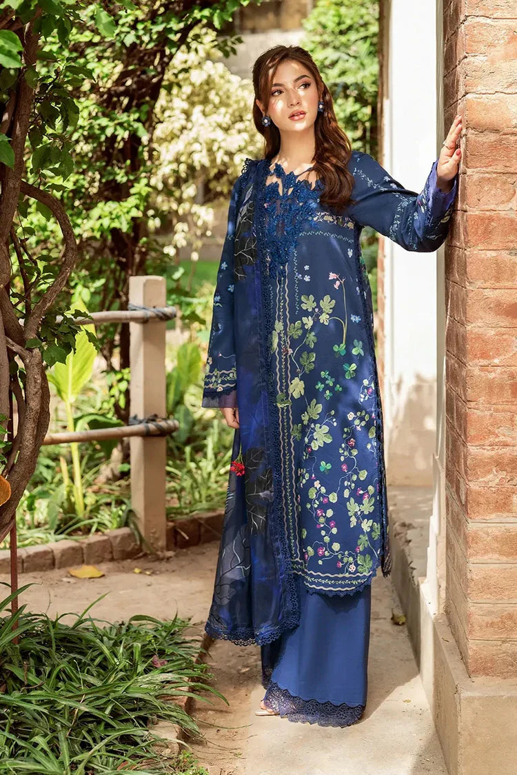 Picture of Asifa & Nabeel - Yakin Lawn Collection - Moonlit Garden-(YKL25-08) - Unstitched - Available at Raja Sahib