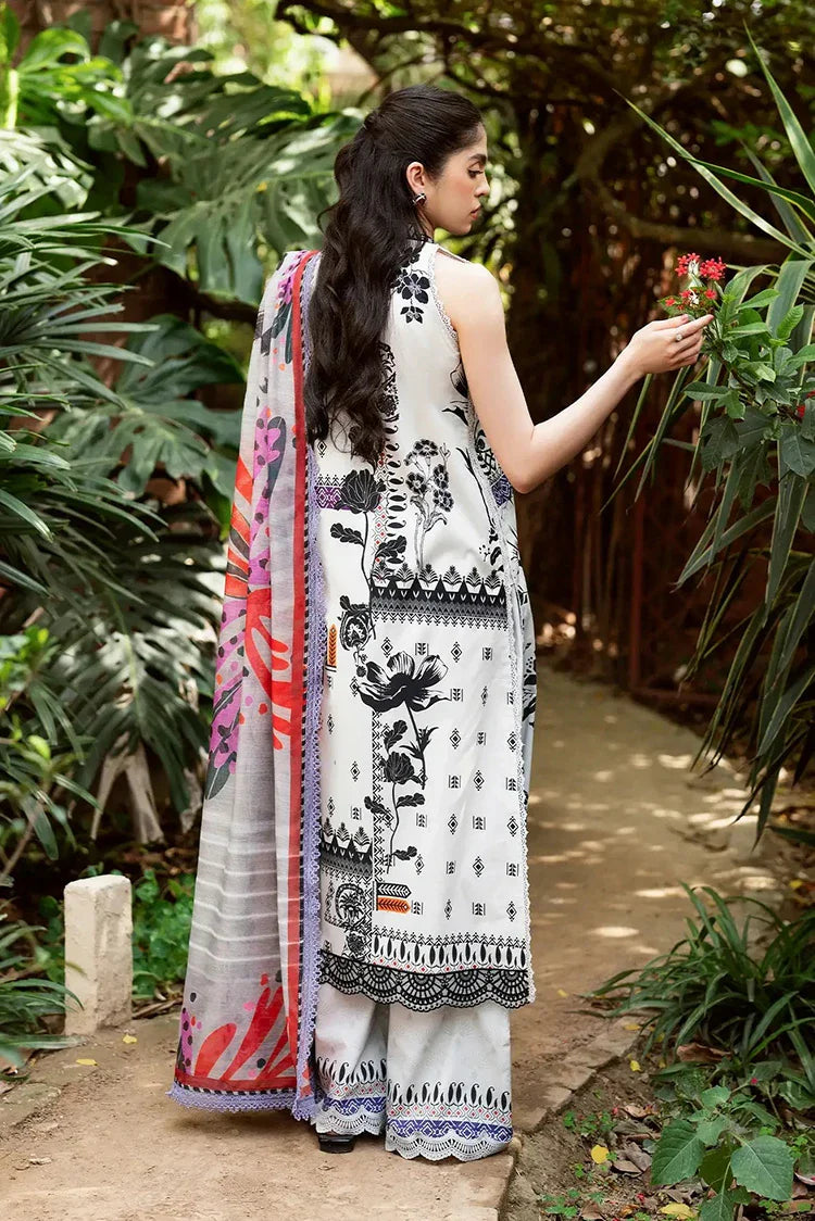 Picture of Asifa & Nabeel - Yakin Lawn Collection - Wildflower Veil-(YKL25-09) - Unstitched - Available at Raja Sahib