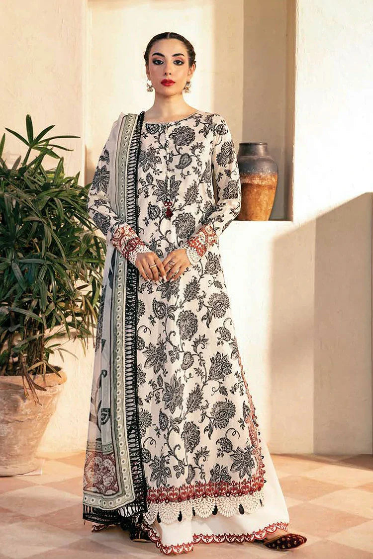 Picture of Maria B - M Basics Lawn Edition Vol 2 - MB-CUS25-909A - Unstitched - Available at Raja Sahib
