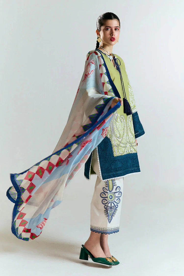 Picture of Hussain Rehar - Jugnu Spring Summer Edit 2 - 06 Bia - Unstitched - Available at Raja Sahib