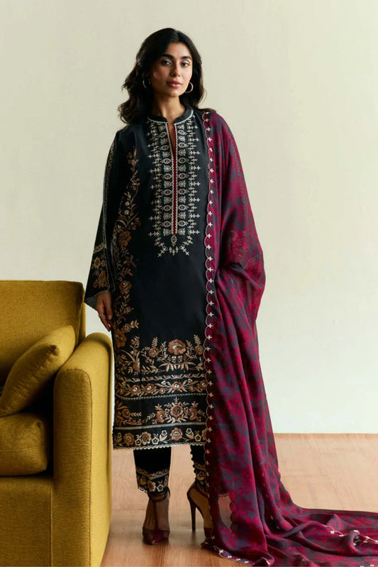 Picture of Zara Shahjahan - Coco Luxury Eid Ul Azha Edit - VELOUR-D2 - Unstitched - Available at Raja Sahib
