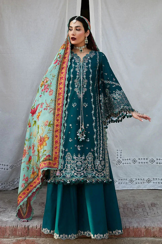 Picture of Hussain Rehar - Nirmal Embroidered Lawn Eid Collection - 05 Saher - Unstitched - Available at Raja Sahib