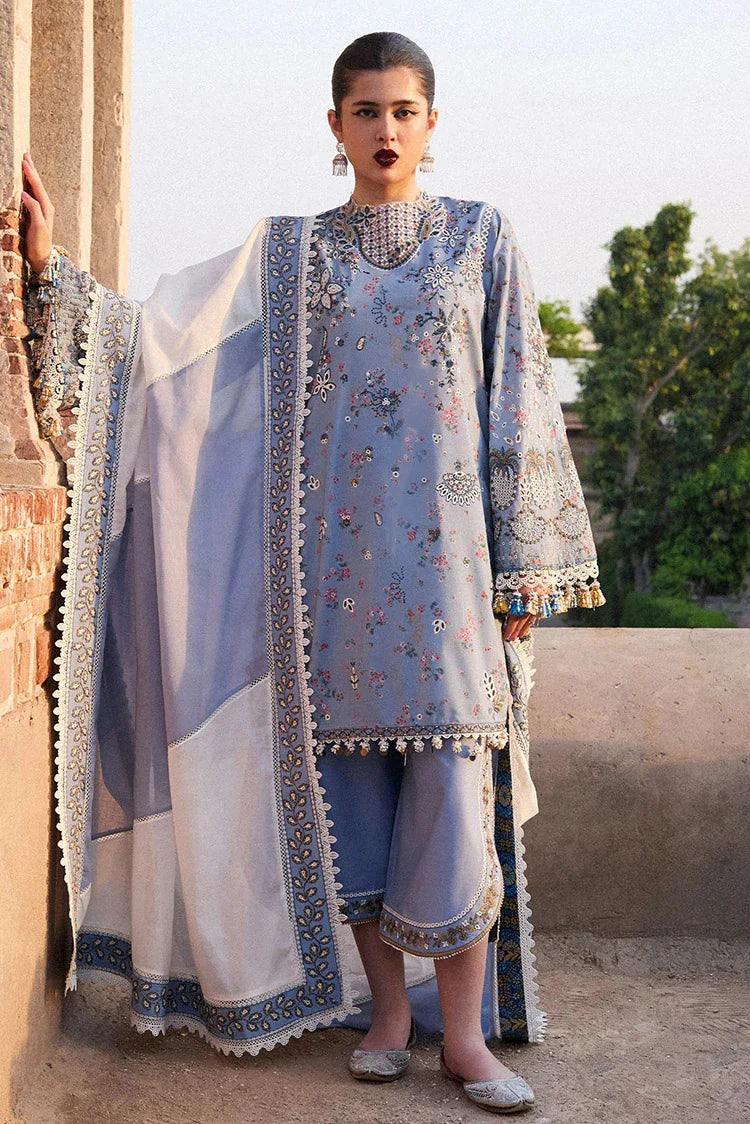 Picture of Hussain Rehar - Nirmal Embroidered Lawn Eid Collection - 07 Fira - Unstitched - Available at Raja Sahib