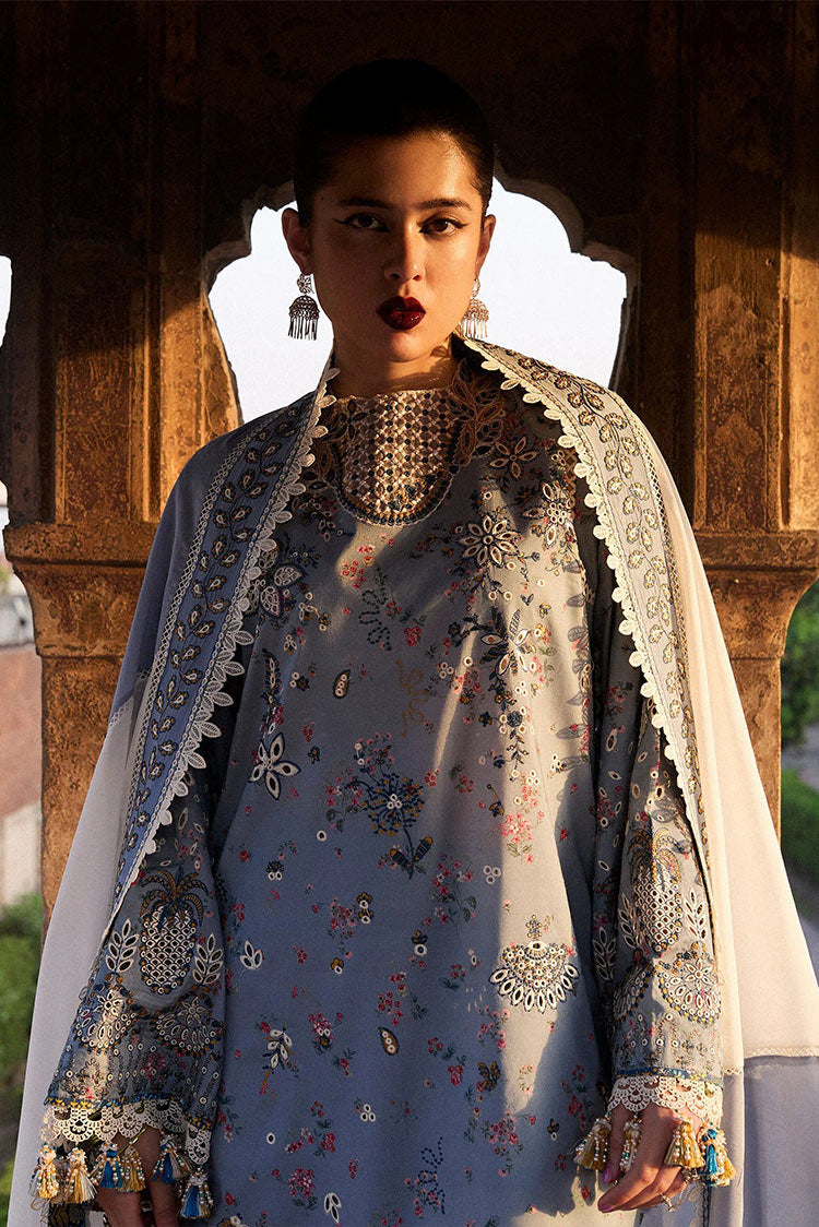 Picture of Hussain Rehar - Nirmal Embroidered Lawn Eid Collection - 07 Fira - Unstitched - Available at Raja Sahib