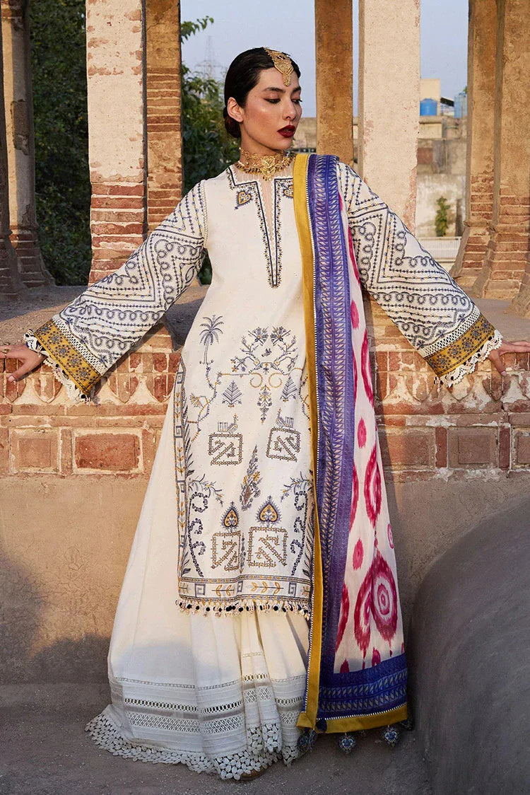 Picture of Hussain Rehar - Nirmal Embroidered Lawn Eid Collection - 09 Motia - Unstitched - Available at Raja Sahib