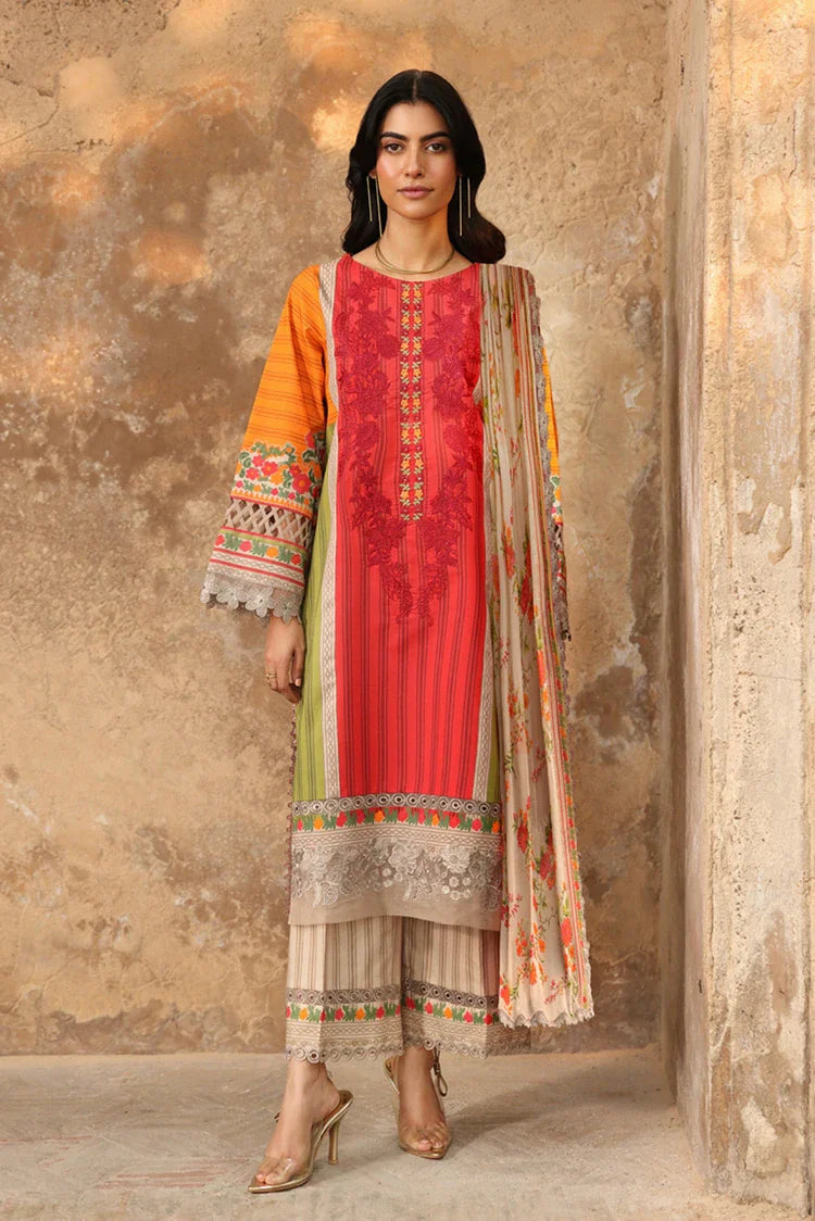 Picture of Charizma - Basant Embroidered Printed Lawn Collection Vol 1 - BAS5-03 - Unstitched - Available at Raja Sahib
