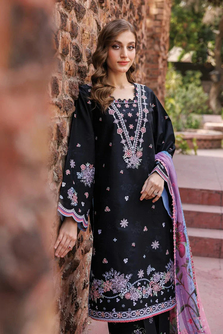 Picture of Farasha - Seraya Embroidered Lawn Collection - 01 SABLE - Unstitched - Available at Raja Sahib