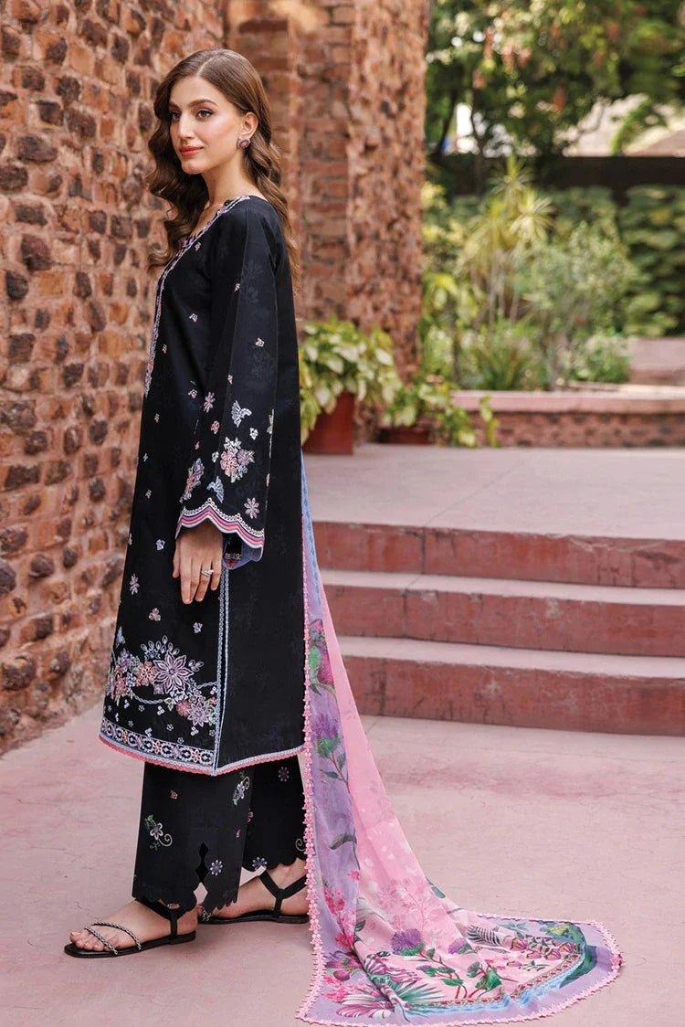 Picture of Farasha - Seraya Embroidered Lawn Collection - 01 SABLE - Unstitched - Available at Raja Sahib