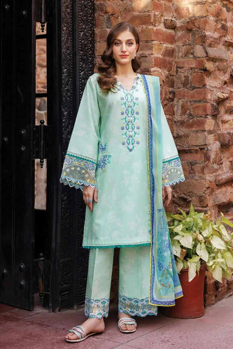Picture of Farasha - Seraya Embroidered Lawn Collection - 07 MISTELL - Unstitched - Available at Raja Sahib