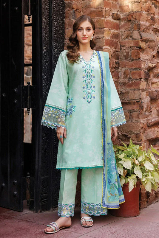 Picture of Farasha - Seraya Embroidered Lawn Collection - 07 MISTELL - Unstitched - Available at Raja Sahib