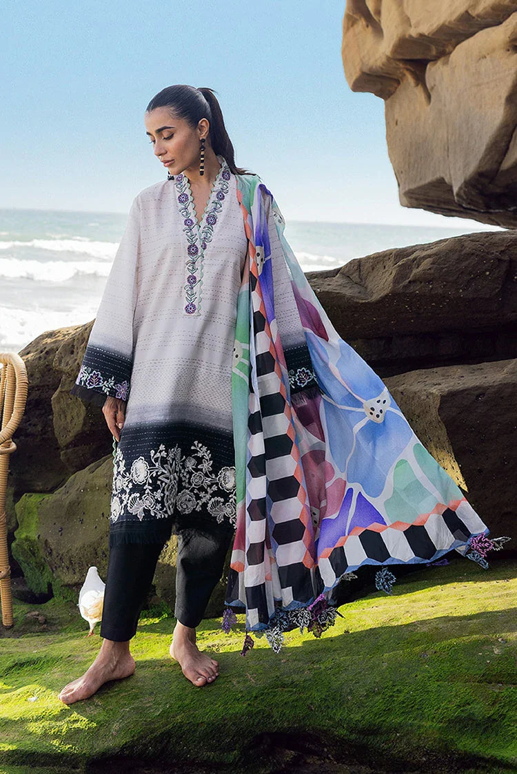 Picture of Sadaf Fawad Khan - Everyday Print Embrodiery Collection - 01 Kantha Rose - Unstitched - Available at Raja Sahib