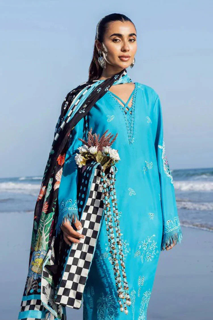 Picture of Sadaf Fawad Khan - Everyday Print Embrodiery Collection - 04 Mystic Sea - Unstitched - Available at Raja Sahib