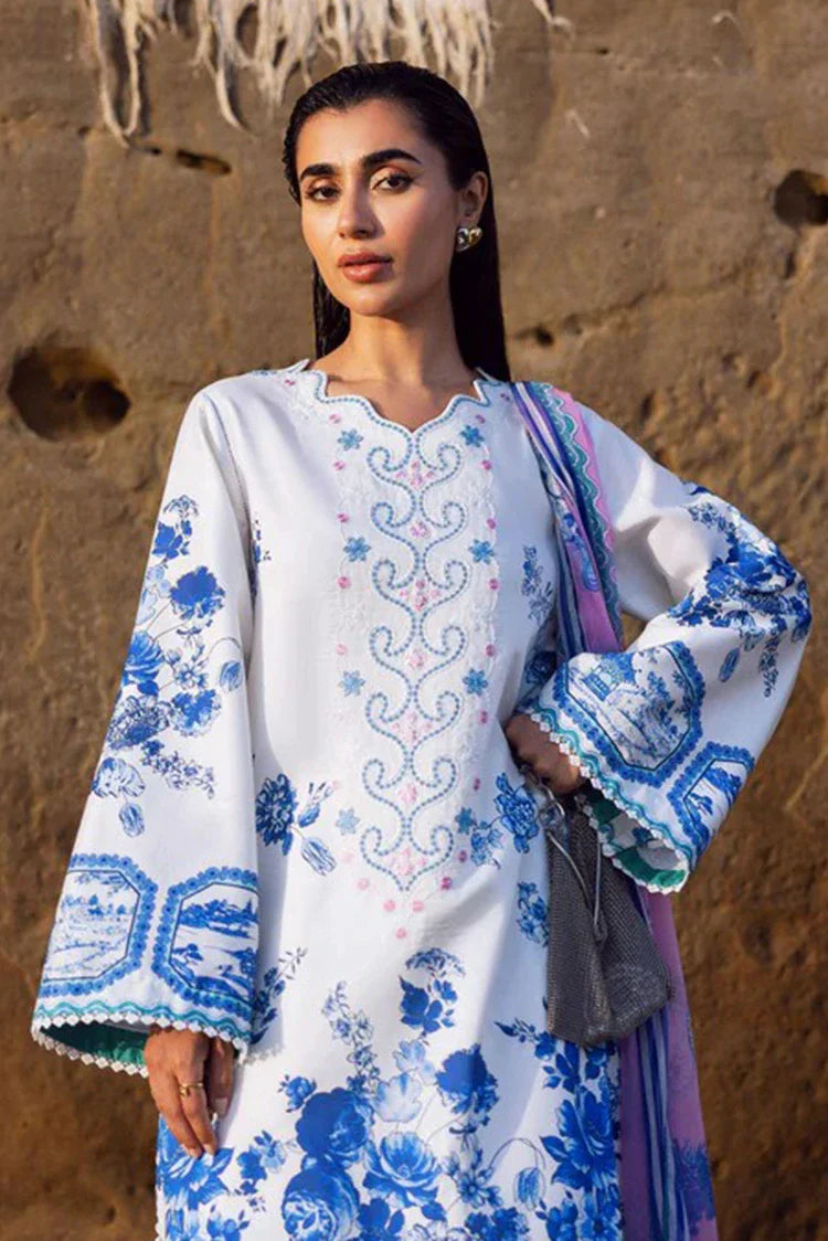 Picture of Sadaf Fawad Khan - Everyday Print Embrodiery Collection - 06 Blue Pottery - Unstitched - Available at Raja Sahib