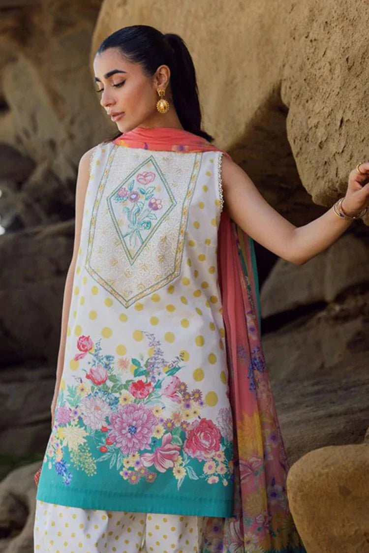 Picture of Sadaf Fawad Khan - Everyday Print Embrodiery Collection - 09 Retro Polka - Unstitched - Available at Raja Sahib