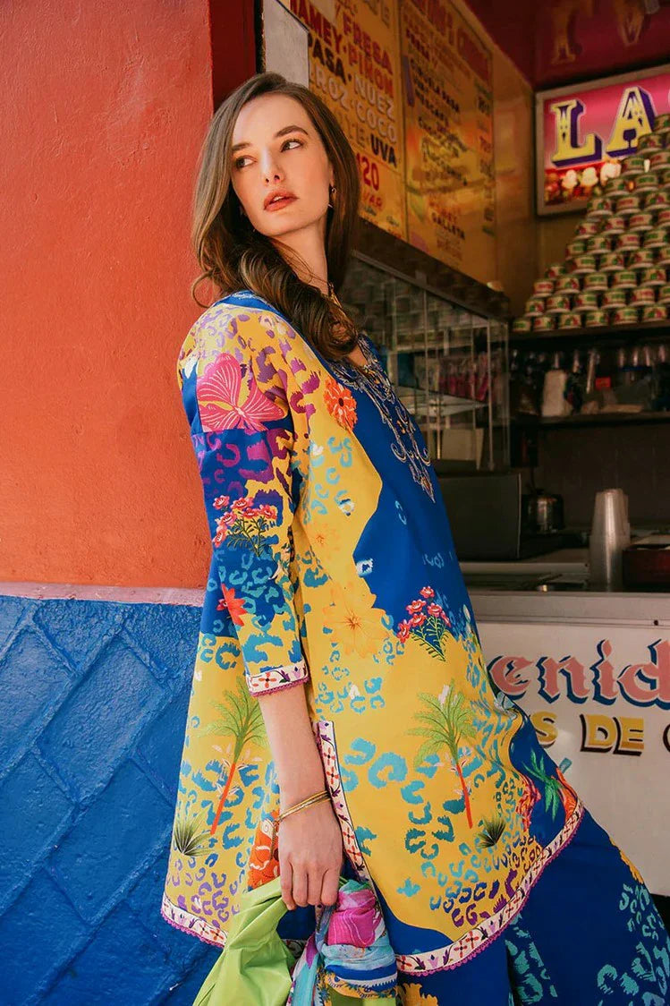 Picture of Mushq - La Dolce Hemline Prints Vol 2 - 10A Flower of Life - Unstitched - Available at Raja Sahib