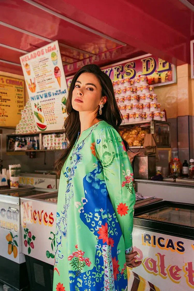 Picture of Mushq - La Dolce Hemline Prints Vol 2 - 10B Living Heart - Unstitched - Available at Raja Sahib