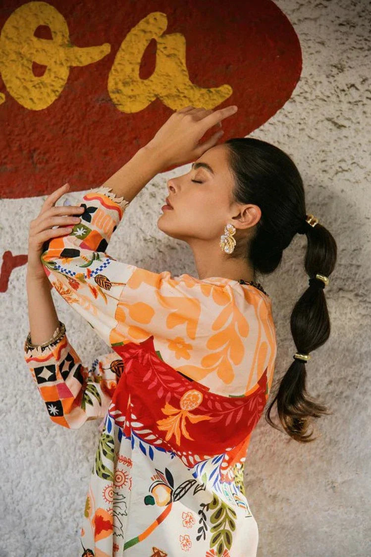 Picture of Mushq - La Dolce Hemline Prints Vol 2 - 1A Mulberry Tree - Unstitched - Available at Raja Sahib