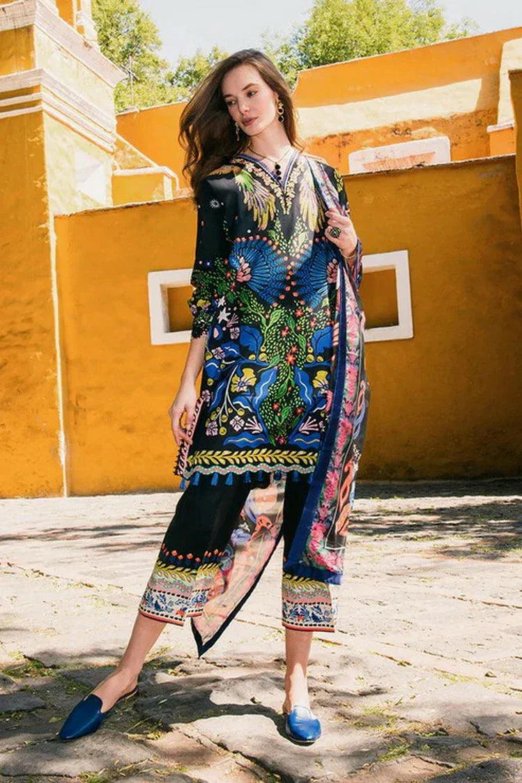 Picture of Mushq - La Dolce Hemline Prints Vol 2 - 2A Spring Bouquet - Unstitched - Available at Raja Sahib
