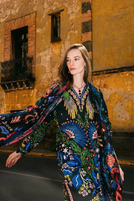 Picture of Mushq - La Dolce Hemline Prints Vol 2 - 2A Spring Bouquet - Unstitched - Available at Raja Sahib