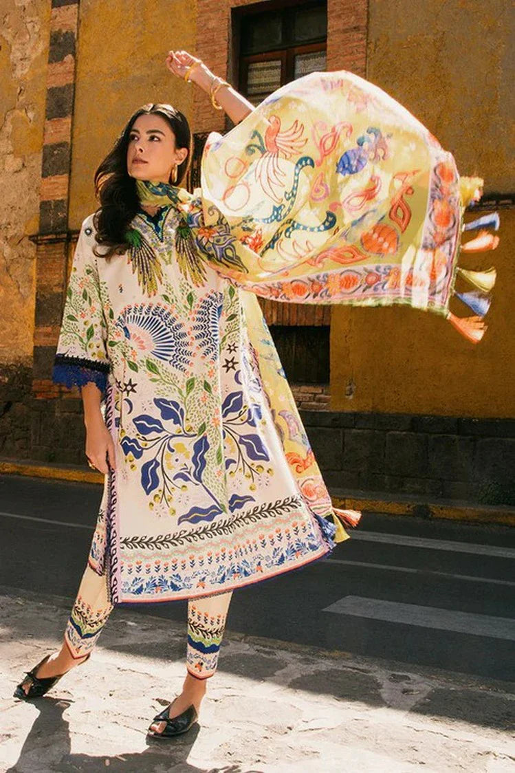 Picture of Mushq - La Dolce Hemline Prints Vol 2 - 2B Magnolias - Unstitched - Available at Raja Sahib