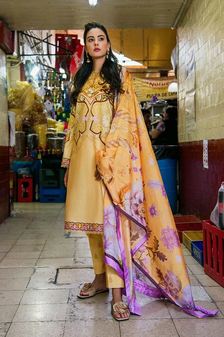 Picture of Mushq - La Dolce Hemline Prints Vol 2 - 3A Blossing Almond - Unstitched - Available at Raja Sahib