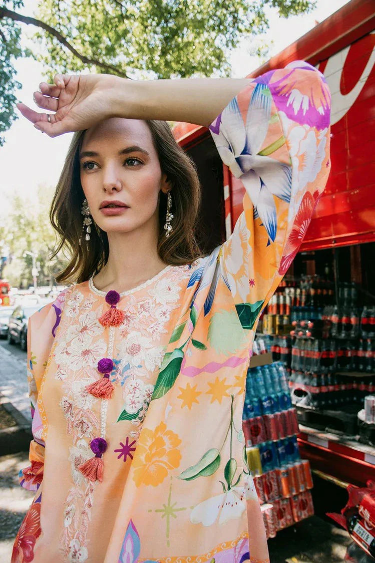 Picture of Mushq - La Dolce Hemline Prints Vol 2 - 5A Angels Song - Unstitched - Available at Raja Sahib