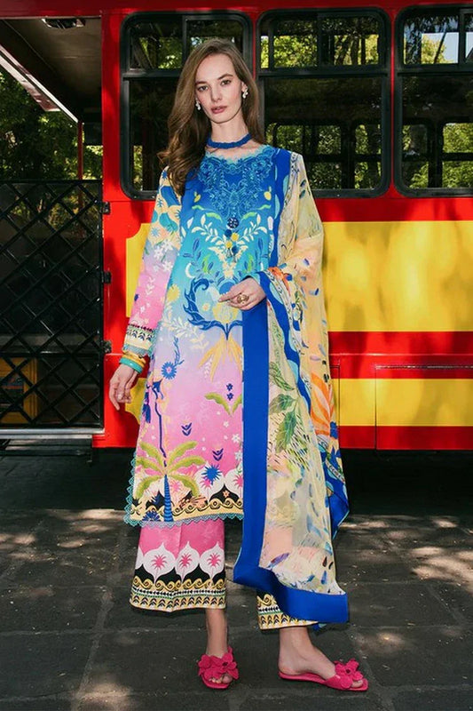 Picture of Mushq - La Dolce Hemline Prints Vol 2 - 6A Night Terrace - Unstitched - Available at Raja Sahib