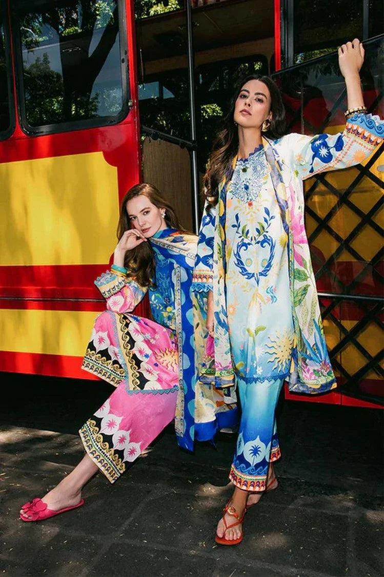 Picture of Mushq - La Dolce Hemline Prints Vol 2 - 6A Night Terrace - Unstitched - Available at Raja Sahib