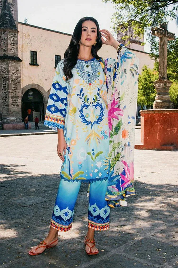 Picture of Mushq - La Dolce Hemline Prints Vol 2 - 6B Floral Paradise - Unstitched - Available at Raja Sahib