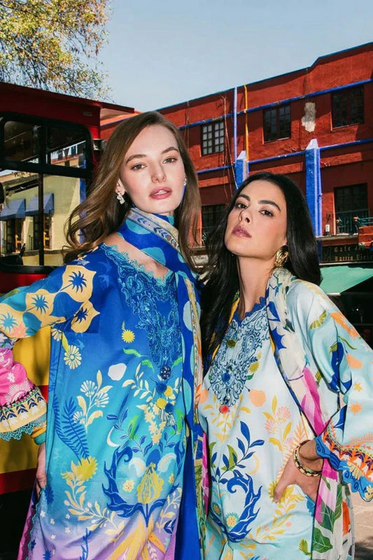 Picture of Mushq - La Dolce Hemline Prints Vol 2 - 6B Floral Paradise - Unstitched - Available at Raja Sahib