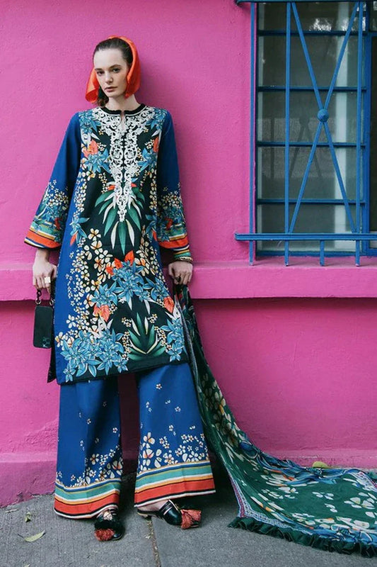 Picture of Mushq - La Dolce Hemline Prints Vol 2 - 8B Life of Irises - Unstitched - Available at Raja Sahib