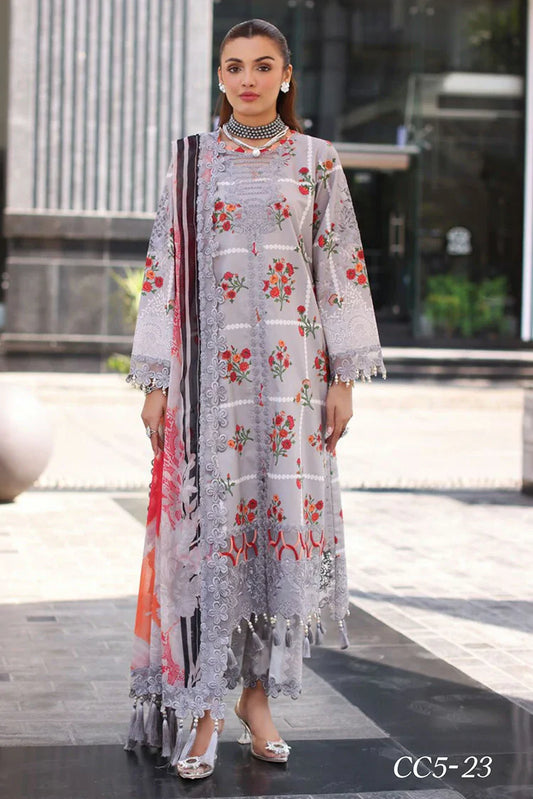 Picture of Charizma - Combination Embroidered Printed Lawn Collection Vol 3 - CC5-23 - Unstitched - Available at Raja Sahib